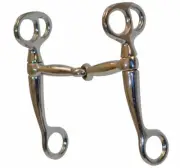 44BE Bar H Equine Western Horse Tom Thumb Stainless Steel Snaffle Bit