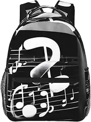 [PIXOLE] Black White Striped Flowers print Shoulders Book Bag,School Travel Backpack.Back to School Gift Casual Travel Bag Men Women