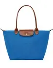 NWT LONGCHAMP Le Pliage Medium Nylon Shoulder Tote Cobalt Blue 2605089 AUTHENTIC