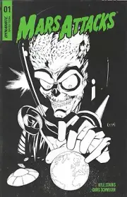 Mars Attacks #1 B&W LTD Retailer Incentive Cover by Rauiri Coleman Dynamite NM