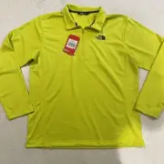 The North Face Men's Tech Glacier 1/4 Zip Green/yellow NWT Size Large Store Dirt