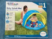 New, SwimSchool Baby Splash Mat with Inflatable Canopy, 3 Stackable Play Rings
