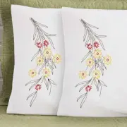 Herrschners® Myra Pillowcase Pair Stamped Embroidery