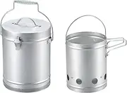 Captain Stag UY-7023 Fire Extinguisher, Large Fire Extinguisher, Fire Extinguisher Set, Silver, Outer Diameter 7.5 x Height 9.4 inches (190 mm) x Height 9.4 inches (240 mm)
