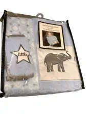 Wendy Bellissimo Baby Boy Travel Blanket and Strap Cover Set Gift for Carseat