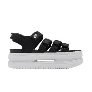 Nike 涼拖鞋 Wmns Icon Classic Sandal 女鞋 黑 白 魔鬼氈 厚底 DH0223-001