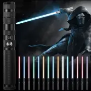Lightsaber RGB Heavy Dueling Color Changing Metal Handle Light Saber Cosplay Toy