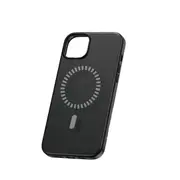 iPhone 14 Magnetic PU Leather Case Cover with Stain-Proof Finish for Scratch & Drop Protection, Raised Bezels for Screen & Camera Protection, MagSafe Compatible - Cluster Black
