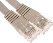 Flat Cat5e LSOH Ethernet Patch Cable 0.2m - Grey