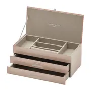 One Six Eight London Gabriella Jewellery Box with Drawers Blush Large
