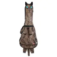 在飛比找momo購物網優惠-【SAKUN】木吉他袋 豹紋貓造型 民謠吉他袋(吉他袋 吉他