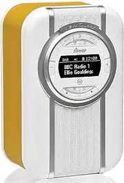 VQ DAB Radio VQ Christie DAB & DAB+ Digital Radio with FM, Bluetooth/NFC, Alarm Clock, Rotating Display & Enamel Fascia – Mustard, Mustard, (VQ-Christie-MD)
