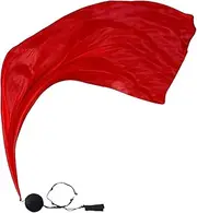 [Vibhgtf] voile poi, HOSISE POISE | Swing Balls Dance Flags Praise Dance Flags | Poony Pole Dance Sail, Great Worship Flags with Degraded Colours for Dance Church,, Pure Red, Siehe Beschreibung