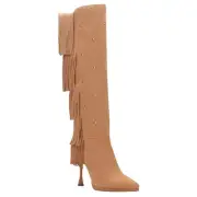 Vince Camuto Panaryaz Knee High Fringe Boots 7M