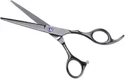 PACKOVE 1pc Professional Barber Scissors Black Hair Trimmer Shears for Hairdressing Lightweight Ergonomic Handle Durable Stainless Steel for Salon and Home Use