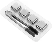 JECOMPRIS Whiskey Stone Set Metal Ice Cube Clip Stainless Steel Reusable Ice Cubes Metal Quick Cooling