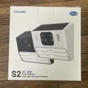 Outdoor Camera Wireless-2.4G 2K Solar Wall Light Cameras for Home Security