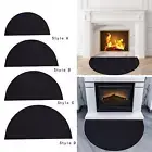 Fireproof Fireplace Mat Black Fire Resistant Mat for Backyard Outdoor Patio