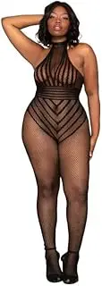 [Dreamgirl] Womens Open Crotch Bodystocking Lingerie, Black, One Size US, Black, One Size