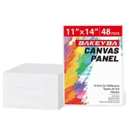kdemart Canvas Boards for Painting 48 Pack 11x14 Inch Painting Canvas Panels,...