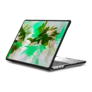 MacBook Pro 14-inch (M1 - M4) Impact Case DECONSTRUCTING THE GARDEN 5 - Green White Romantic Love Floral Romance Abstract Painting Flowers Chic Bridal Bouquet Bride Wedding Elegant Nature Lovely