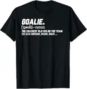[X.Style] Goalie Definition Tshirt for Hockey Soccer Goalkeeper ds515 T-Shirt Black