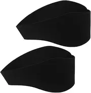 KOMBIUDA Swim Headband Cover 2-pack Adjustable Headbands Waterproof Ear Protection for Men Women Boys and Girls
