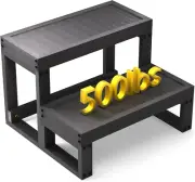 Hot Tub Steps,Universal Spa Steps,Two Steps Wide Hot Tub Steps,Non-Slip Waterpro