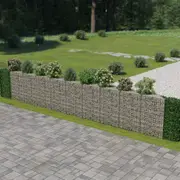 Gabion Wall Galvanised Steel 630x30x100 cm vidaXL