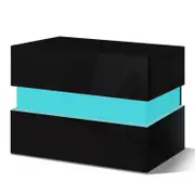 ALFORDSON LED Bedside Table Black
