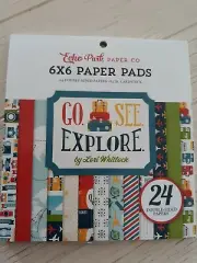 Echo Park "Go, See, Explore" 6x6 Paper Pad. Travel.