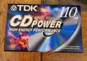 New, Sealed, TDK PWR-110 Power Audio Cassette