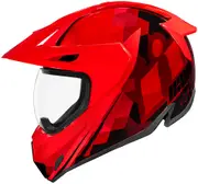 Icon Variant Pro Ascension , adventure helmet , color: Red/Black , size: XS