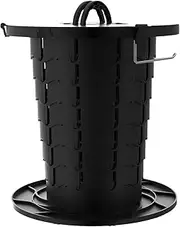 Camping Toilets Portable,Foldable Height Adjustable Car Toilet for Camping - Potty with Lid, Multifunctional Trash Can with Paper Holder and Non-Slip Base for Car
