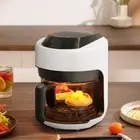 Free Electric Hot Glass Air Fryers Oven 12-In 1 2.5L White Air Fryers with Nonst