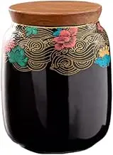 Potteryceramic jar Tea Canister Household Sealed Storage Canister, Small Tea Storage Canister Pantry Storage Containers