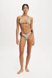 [Body] Body - Fixed Tie Side Cheeky Bikini Bottom - Hayley hibiscus L HAYLEY HIBISCUS