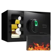 0.5 Cub Safe, Small Money Safe with Fingerprint Lock, Biometric Safe Box with...