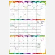 Large Dry Erase Calendar for Wall – 3 Month Calendar(Vertical), Dry Erase Calendar, Undated Quarterly Wall Calendar, 27.8" x 41" Monthly Calendar, Reusable Laminated Organizer for Home, Office, School