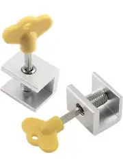4 Sets Sliding Window Locks With Key for Vertical & Horizontal Sliding Windows