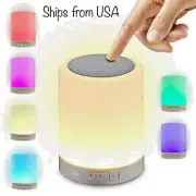 LED Night Light Bluetooth Speaker, 7 Color and Dimmable Warm Night Lamp