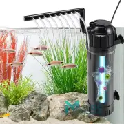 Internal Aquarium Fish Tank UV Sterilizers Filter Submersible Oxygen Water Pump