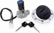 Ignition Switch for Suzuki RF400/600/900 for GSXR1000 TL1000R Motorcycle Ignition Switch Lock +Fuel Tank Cover with 2keys Kits Motorcycle Ignition Switch Lock