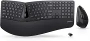 Periduo-605, Wireless Ergonomic Split Keyboard and Vertical Mouse Combo, Adjusta
