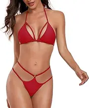 SHERRYLO Thong Bikini Swimsuit for Women Sexy Brazilian Micro Bikinis String Thongs Womens Bathing Suit Triangle Swimsuits