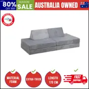 4Pcs Kids Sofa Play Couch Modular Lounge Cushion Convertible Playset