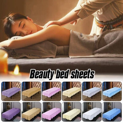 Beauty Bedsheet Salon Sheets Spa Bed Covers Bed Skirt Massage Hospital with Hole