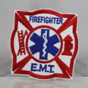 Firefighter - E.M.T. Embroidered Patch - 3" x 3" - Star of Life, Hydrant - NEW