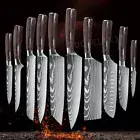 Kitchen Knives Set Japanese Damascus Style Stainless Steel Chef Sharp Cleaver AU