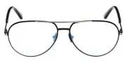 Tom Ford FT5829-B Eyeglasses Shiny Black /T Logo Blue Block 57mm